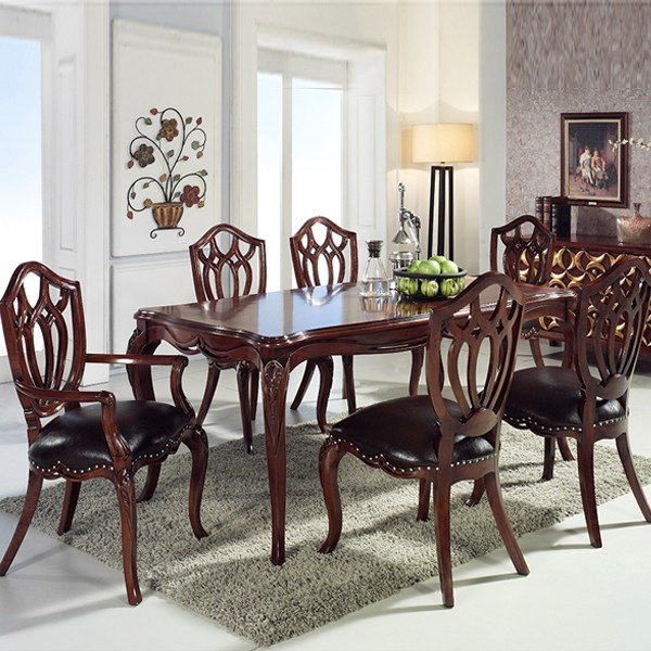 [KT알파쇼핑]수입 프렌치 엔틱가구 아트인 플란코 4인용 식탁 세트