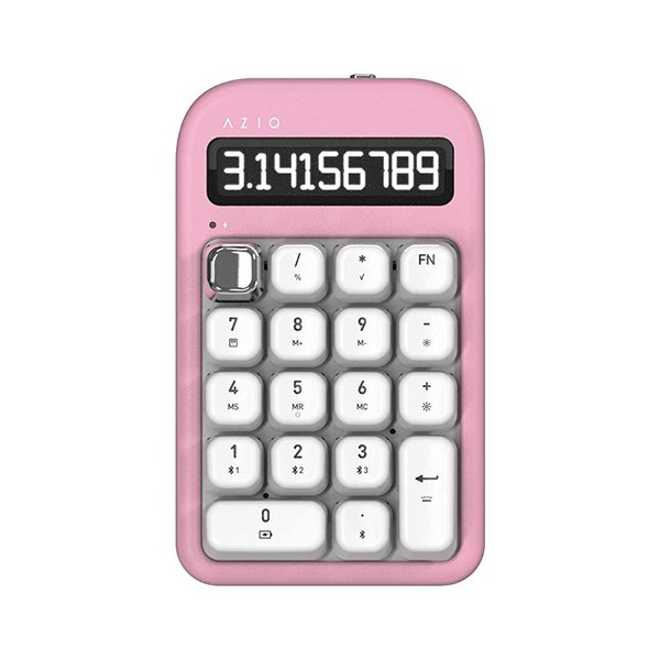 Azio IZO 무선 BT5 숫자 패드/계산기 화이트 블로썸, Pink Blossom, 1개