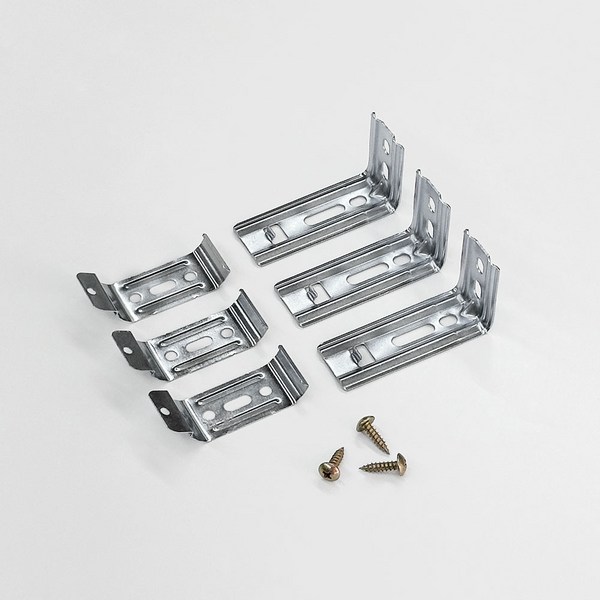  더원홈데코 콤비블라인드 설치부속 세트 꺽쇠3개+브라켓3개+목재피스3개 