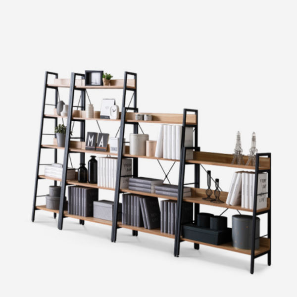 이케아 선반 철제선반장 벽 원목 모듈 수납 다용도 시스템 사다리 다이소 레르베리 요낙셀, 5단슬림, 화이트