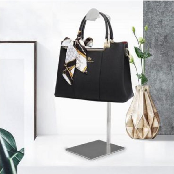 트랜드 가방걸이스탠드 핸드백 진열대 옷가게 디스플레이 거치대, 1개, 실버