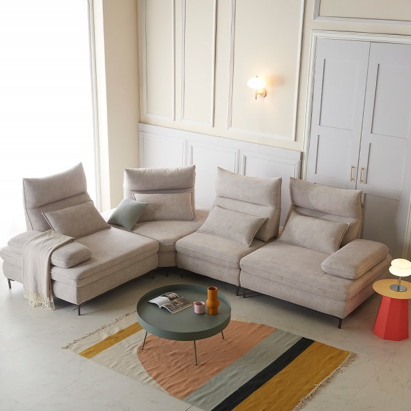 [핸슨] 헤이그 소파 코너형, 색상:연그레이