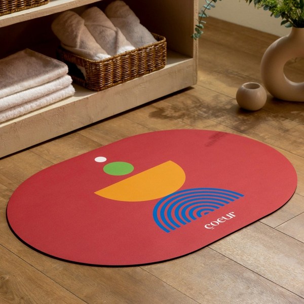  코에르 빨아쓰는 고급 욕실 규조토 발매트 화장실 입구 발닦개 매트 