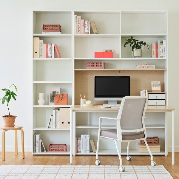  한샘 티오 단독책상세트 6단 140cm (컬러 택1), 색상 : 화이트(B) 