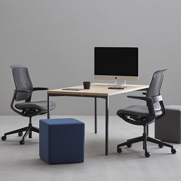  데스커 1400x800 베이직 책상 DSAD014, 상판-메이플/다리-화이트 