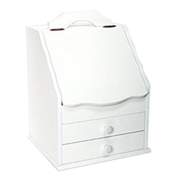  [홈퍼니] 미니 좌식 서랍둘 화장대, 화이트 