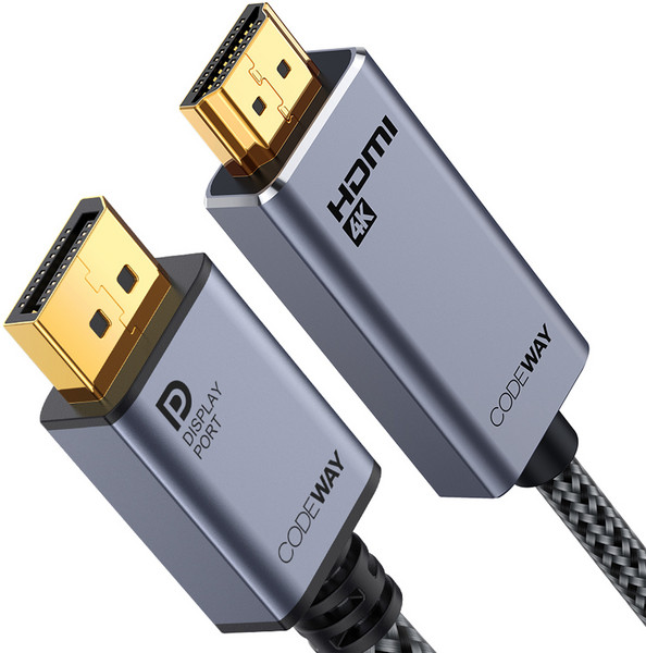 코드웨이 dp to hdmi 2.0 케이블, 1개, 1.5m