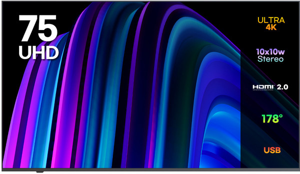 [10% 환급가전] 이노스 4K UHD LED TV 75인치 제로베젤 티비, 190cm(75인치), E7500UHD, 벽걸이형, 방문설치