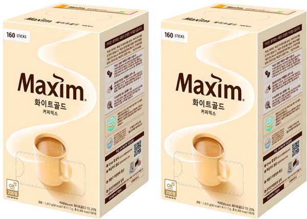 맥심 화이트 골드 커피믹스, 11.7g, 160개입, 2개