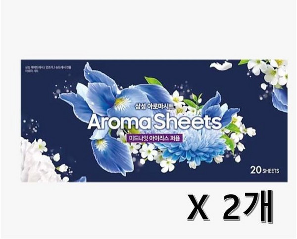 [삼성 아로마시트] 아로마시트 아이리스퍼퓸 20매입* 2개 DF-AS1/ 삼성 에어드레서 건조기 슈드레서 사용가능