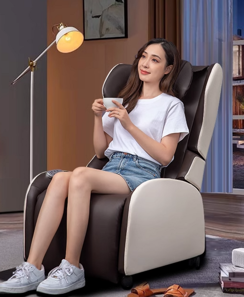 로디상점 FRESTEC/XINFEI 안마 의자 미니 간이 접이식 마사지 소형 전신, [01] 어스 브라운(기본 모델)