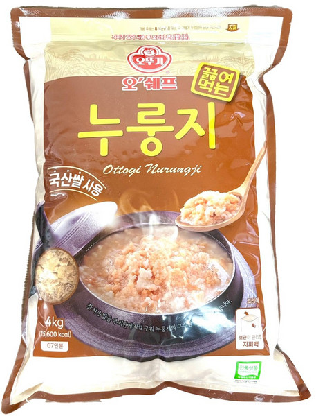 오뚜기 오쉐프 끓여먹는누룽지 4KG food