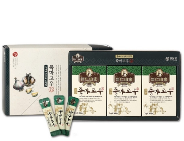 (주)인산가 정품 죽마고우환 스틱형 270g(3gx30개x3통)+흑삼분말 함유 9중9포흑삼 금산흑삼블랙초코크런치(10g 2개), 1박스, 스틱형 270g (3g x 30개 x 3통), 270g