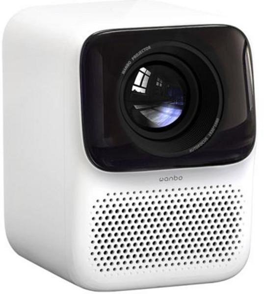 미니 빔프로젝터 초단초점 업그레이드버전 LED 휴대용 와이파이 홈시네마 WANBO HIFI 사운드 프로젝터 1080p 풀 HD 안드로이드 9.0 자동 초점 450 Ansi 홈 야외, 3) White - EU 플러그