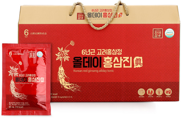 한국삼 6년근 고려홍삼정 올데이 홍삼진 50ml 30포 / 홍삼 선물세트, 1.5L, 1개