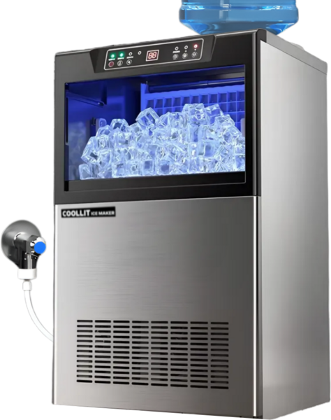 [쿨릿] 일생산 105KG 업소용 제빙기 수도 물통 사각얼음 겸용 카페 대용량 음식점 아이스메이커, 일생산105kg[직수/물통]