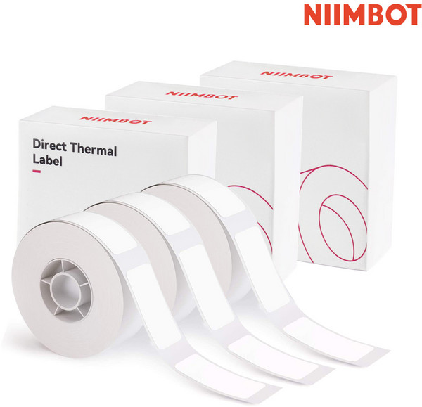 시노링크 프리픽 라벨지 세트 NIIMBOT D11 D110 D101 H1S 님봇 라벨프린터 전용, A03. 화이트12x40 [3롤세트], 1개