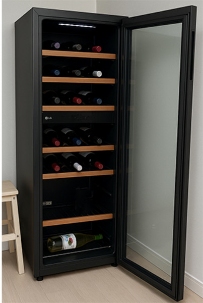 LG전자 디오스 오브제컬렉션 크리스탈 와인셀러 W1212GB 방문설치 121병, 베이지