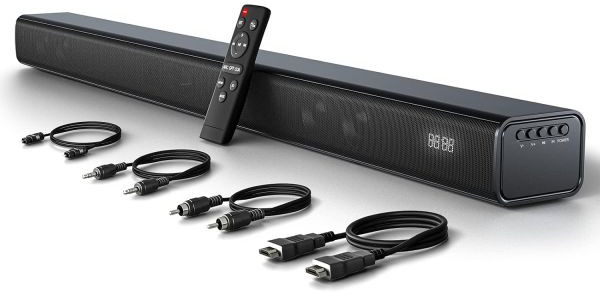 TV용 MiuscallC 사운드 바 Bluetooth 5.0 지원 스피커 TV DSP USB 호환 음악게임영화용 3가지 EQ 모드 동축 디지털 광 AUX 연결 HDMI 입력31, 80CM, 1개