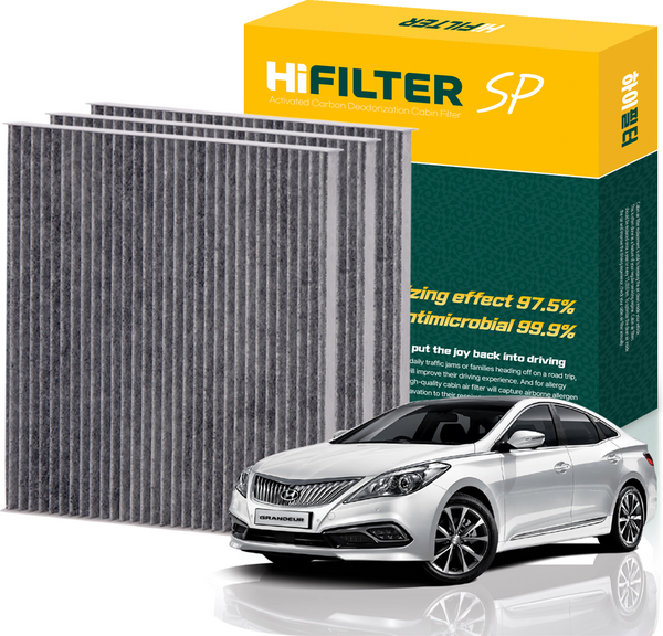 하이필터 현대 자동차 그랜저 활성탄 에어컨필터, 3개, 그랜저 HG FL HI-B002