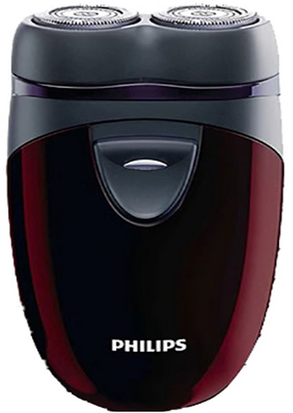 필립스 남성 건전지형 배터리 면도기, 와인 레드, PQ206