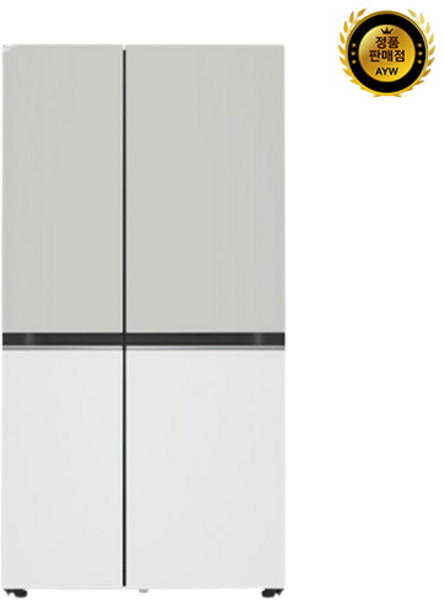 [색상선택형] LG전자 디오스 오브제컬렉션 832L 양문형 냉장고 방문설치, S834MGW12