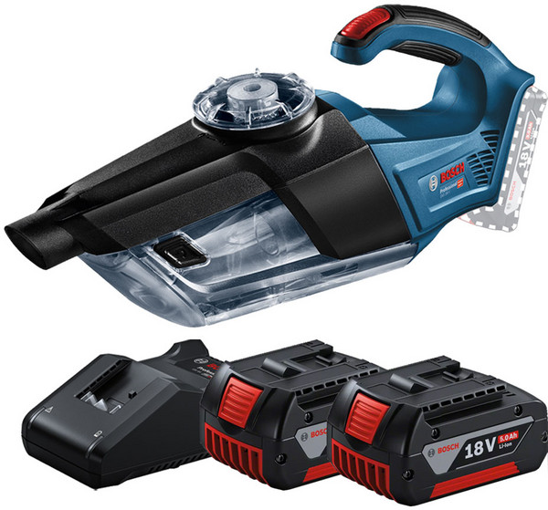 보쉬 GAS18V-1 (소형) 충전 18V 청소기 5.0Ah 배터리 2개 세트, 1개