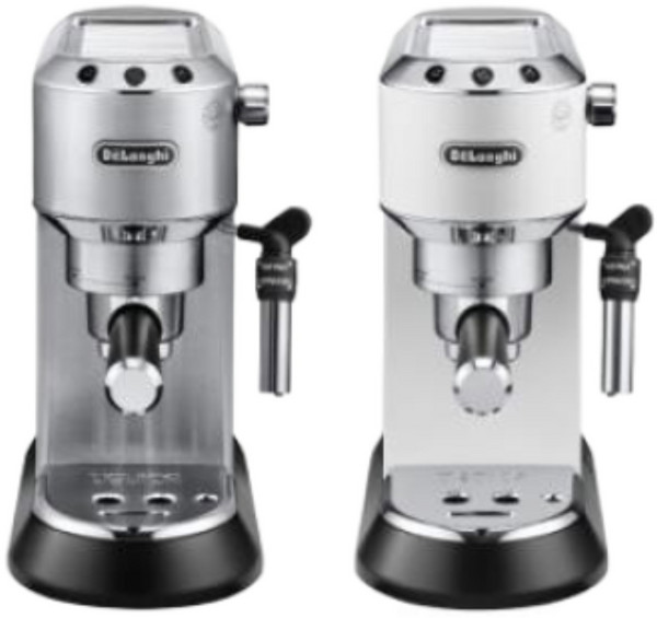 드롱기 반자동 커피머신 데디카 EC685 W M BK, 스테인레스스틸