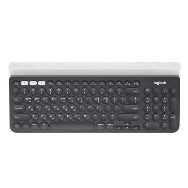 로지텍 무선 블루투스 멀티 디바이스 일반형 키보드, 혼합색상, K780