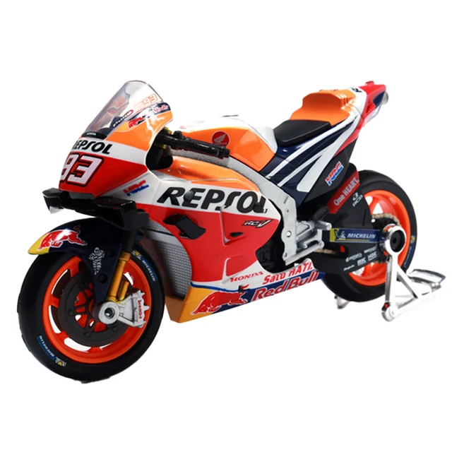 마이스토 1:18 GP 레이싱오토바이 Repsol Honda Team 2021 바이크 다이캐스트, 1개, 93MarcMarquez