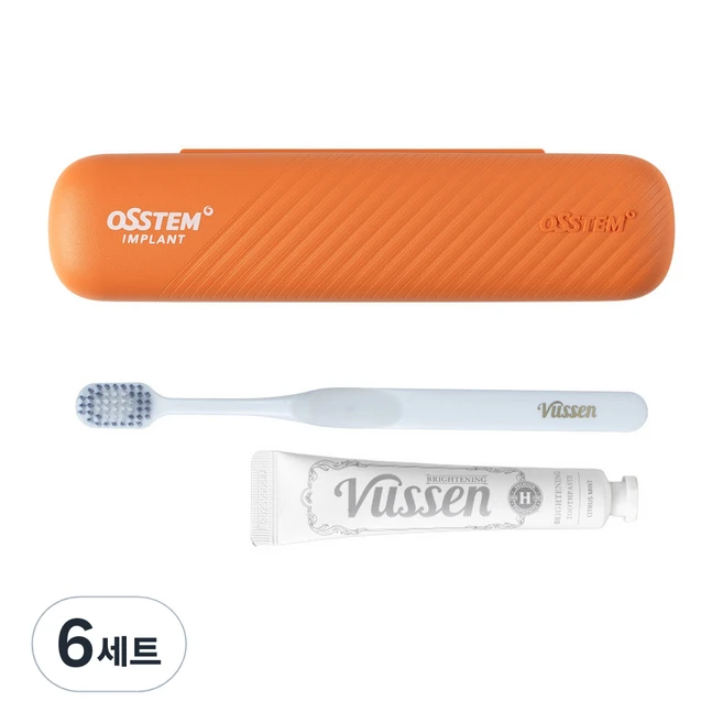 오스템파마 휴대용 뷰센 H 브라이트닝 치약 40g + 칫솔 세트, 6세트