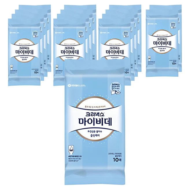 크리넥스 마이비데 화장실용 티슈 휴대용, 120g, 10매입, 15개