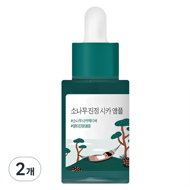 라운드랩 소나무 진정 시카 앰플, 30ml, 2개