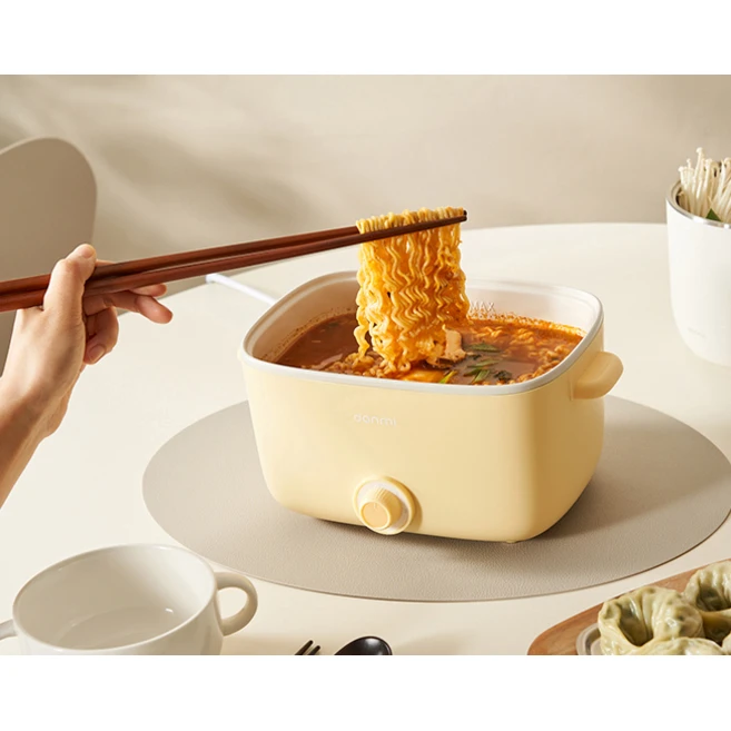 단미 사각 멀티쿠커 전기냄비 2.5L, DA-MEK04(옐로우)