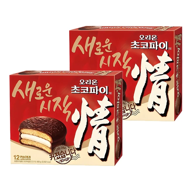 오리온 초코파이 정, 468g, 2개