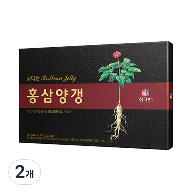 참다한 홍삼양갱 15p, 675g, 2개