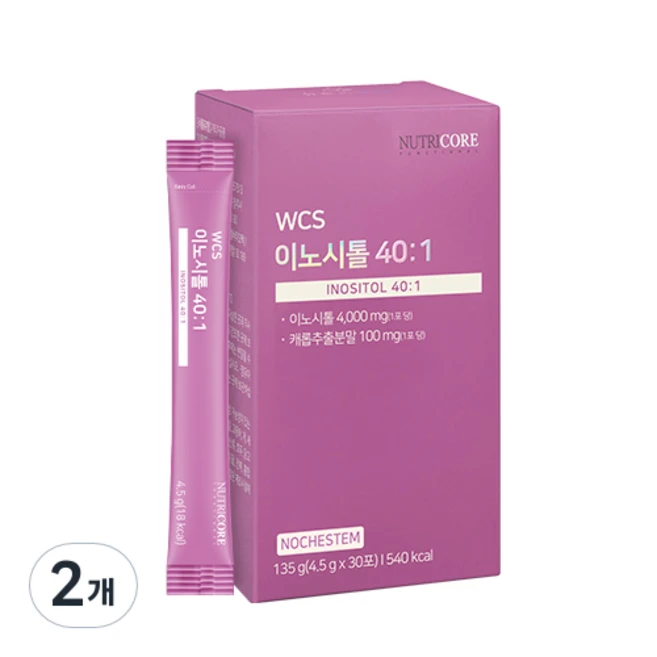 뉴트리코어 WCS 이노시톨 40:1 여성 영양제, 135g, 2개