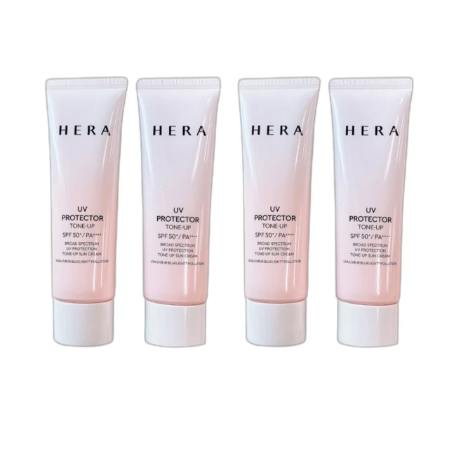 헤라 UV프로텍터 톤업 선크림 SPF50+ PA++++, 50ml, 4개