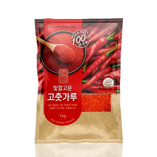 새봄 고춧가루 중국산, 1kg, 1개, 보통맛/김치용
