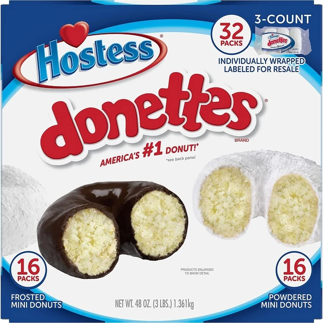 호스티스 버라이어티팩 도너츠 도네티즈 소포장 대용량 32개입, Veriety-Donettes-32ct, 1개
