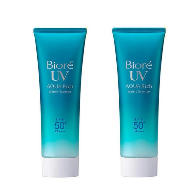 비오레 UV 아쿠아리치 워터리 에센스 썬크림 85g 2팩, 2개