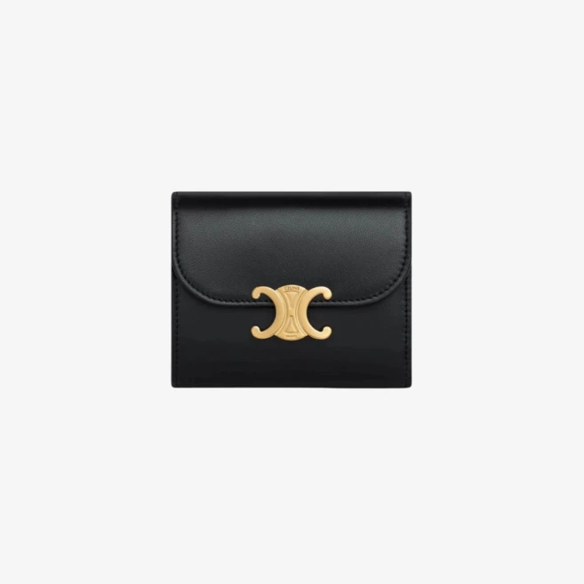 셀린느 스몰 월렛 트리옹프 샤이니 카프스킨 블랙 10D783DPV-38NO