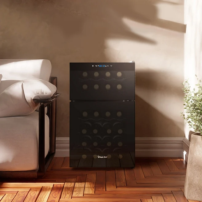 매직쉐프 와인셀러 24병 와인냉장고 상하분리 저장고 MEW-HT24DB, 단품, 단품