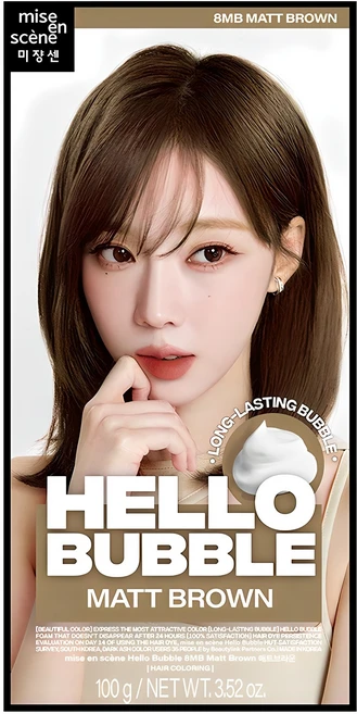 미쟝센 헬로 버블 염색제, 매트브라운, 1개