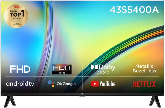 TCL FHD LED Android TV, 108cm(43인치), 43S5400A, 스탠드형, 고객직접설치