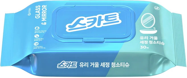 스카트 유리 거울 세정 청소티슈, 1개