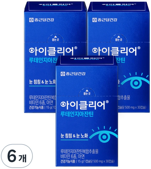 아이클리어 루테인지아잔틴, 30정, 6개