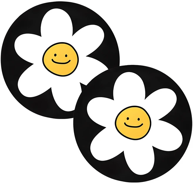 네이쳐리빙 실리콘 쁘띠 스마일 인덕션 보호매트, 블랙, 2개