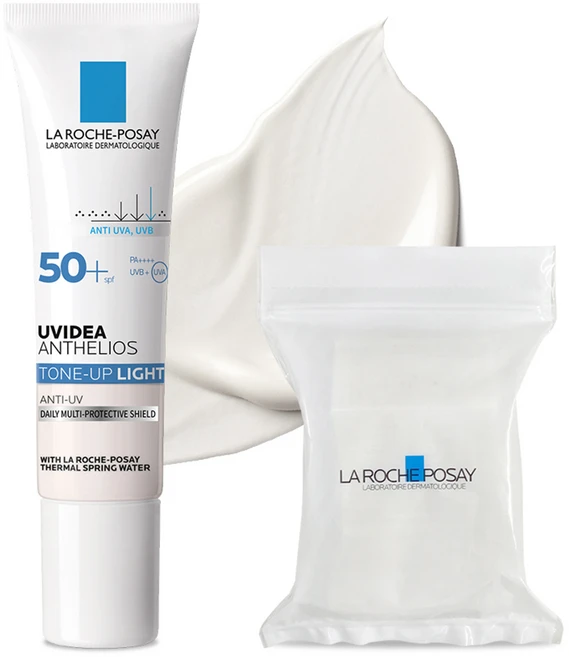 라로슈포제 유비데아 톤업 라이트 선크림 SPF50+ PA++++ 화장솜 30매, 30ml, 1개