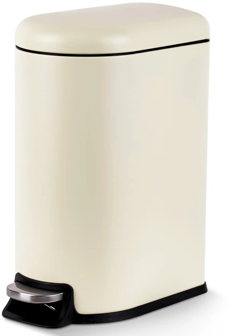 프랑코홈 셀렉트 무소음 페달 휴지통 10L, 아이보리